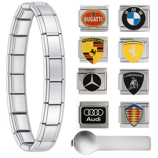Brazalete Metálico de Marcas de Coches
